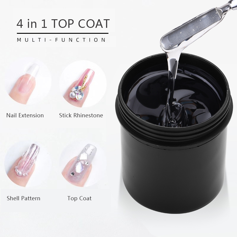 Gel Top Coat - MSHARE 150 ミリリットルラインストーントップコートワイプなし粘着層なし 3D ウォータードロップ UV
