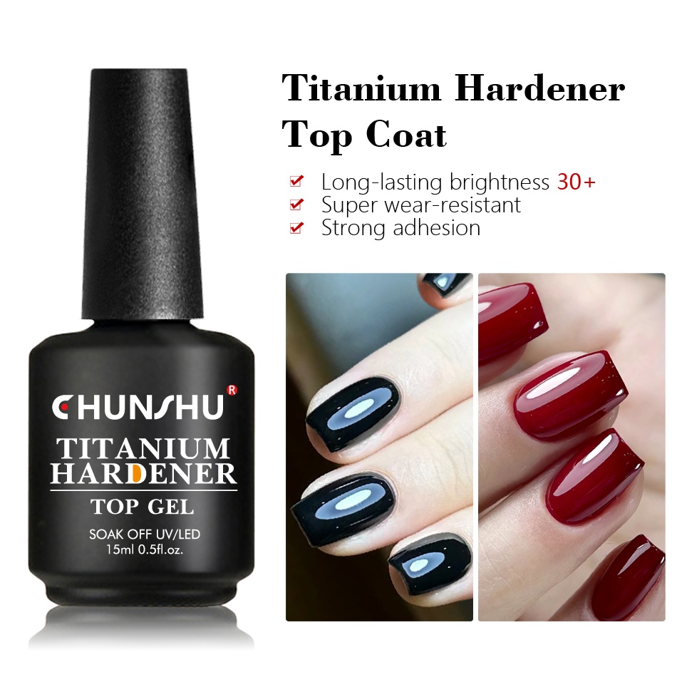 Gel Top Coat - Chunshu-マニキュア,UVジェル,超光沢,プロ用,15ml