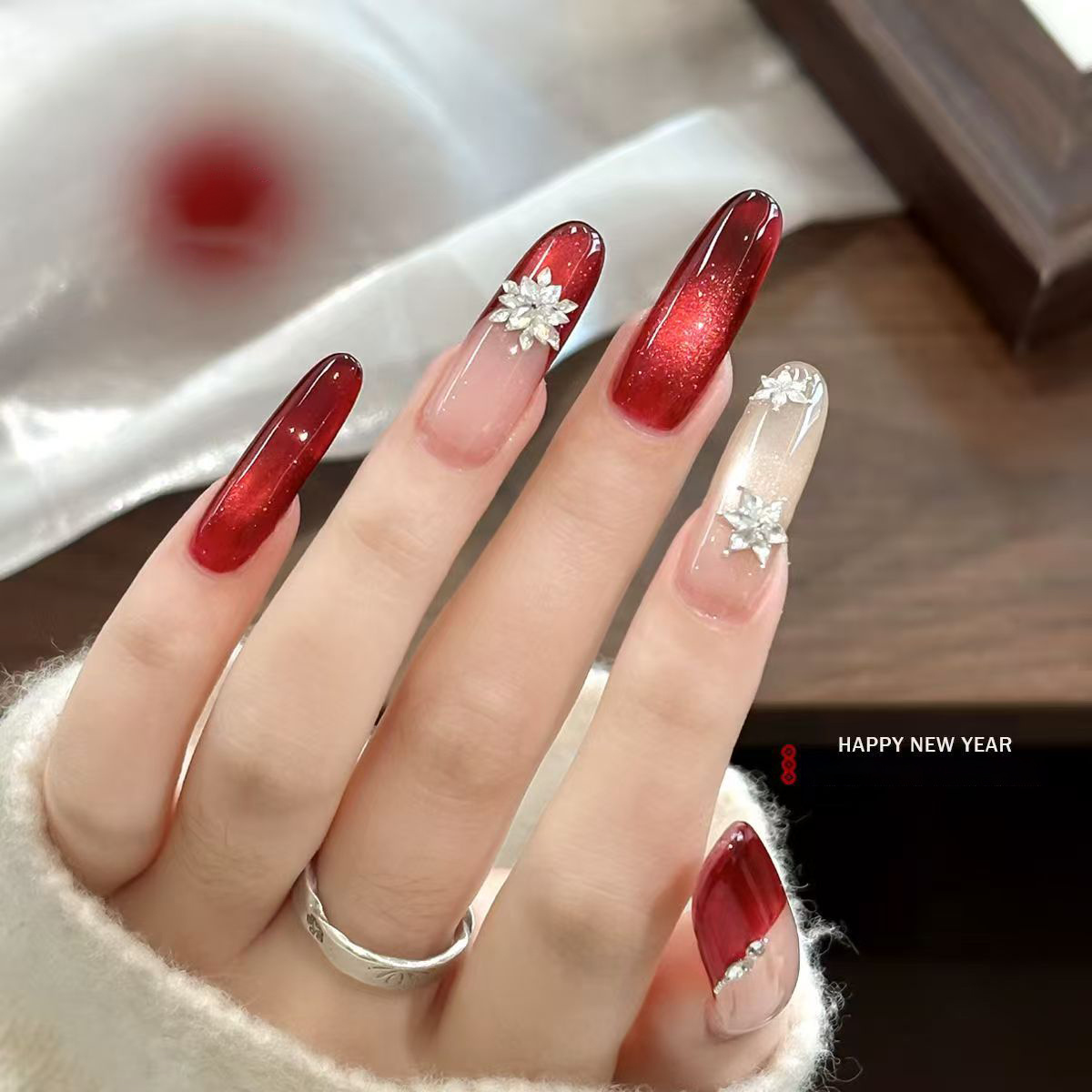 1pc 9 色赤ソリッドマニキュアトマトレッドチェリーレッド - Nail Art Red Cherry のレビューと価格