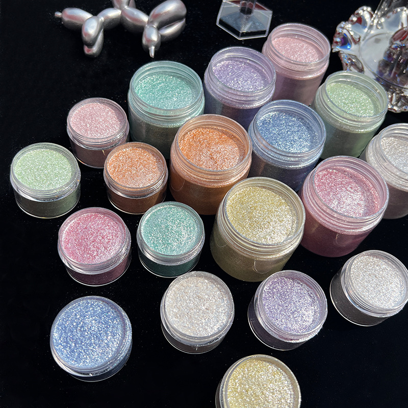 マーメイドダイヤモンドグリッターマイカパウダー、ネイルアート - Nail Art Emerald のレビューと価格
