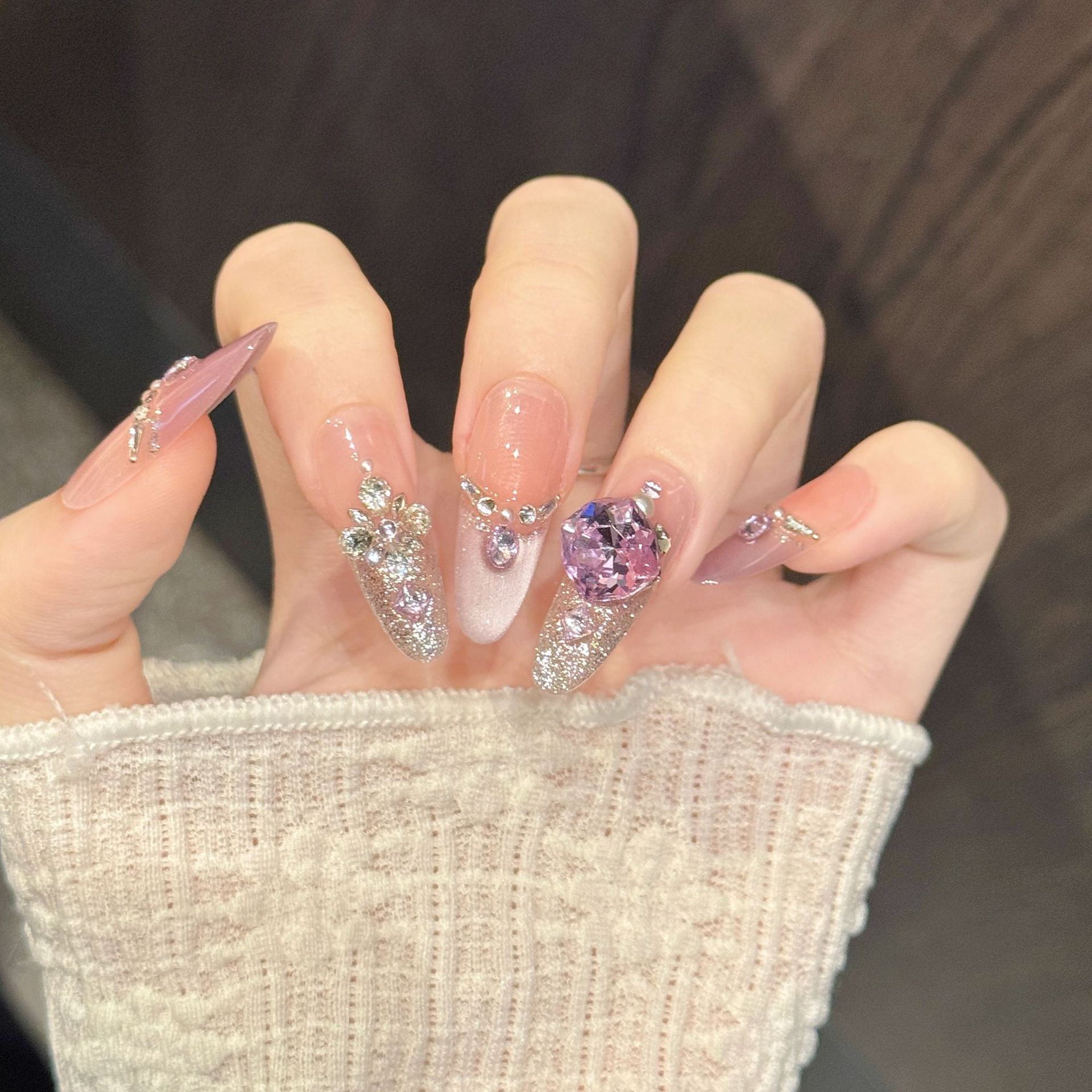 10個入り純手作業プレスコフィン/オーバルネイルアート、素敵 - Nail Art Emerald のレビューと価格