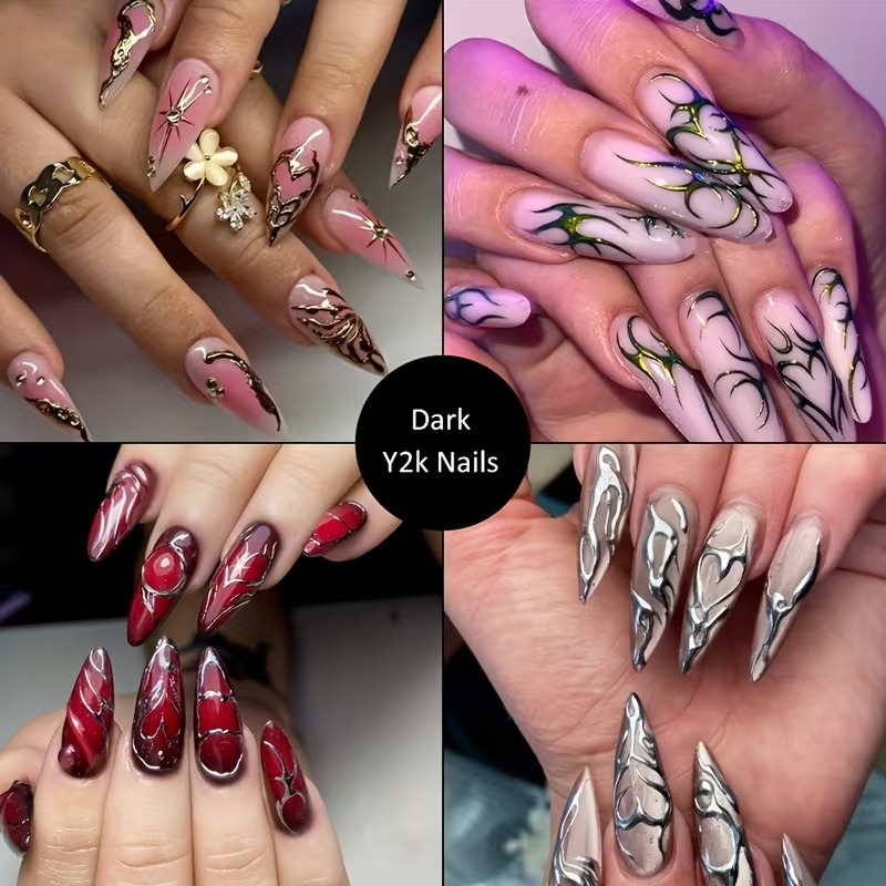 ゴシックネイルアート パンクベルトネイルデカール 3D 自己 - Nail Art Gothic のレビューと価格