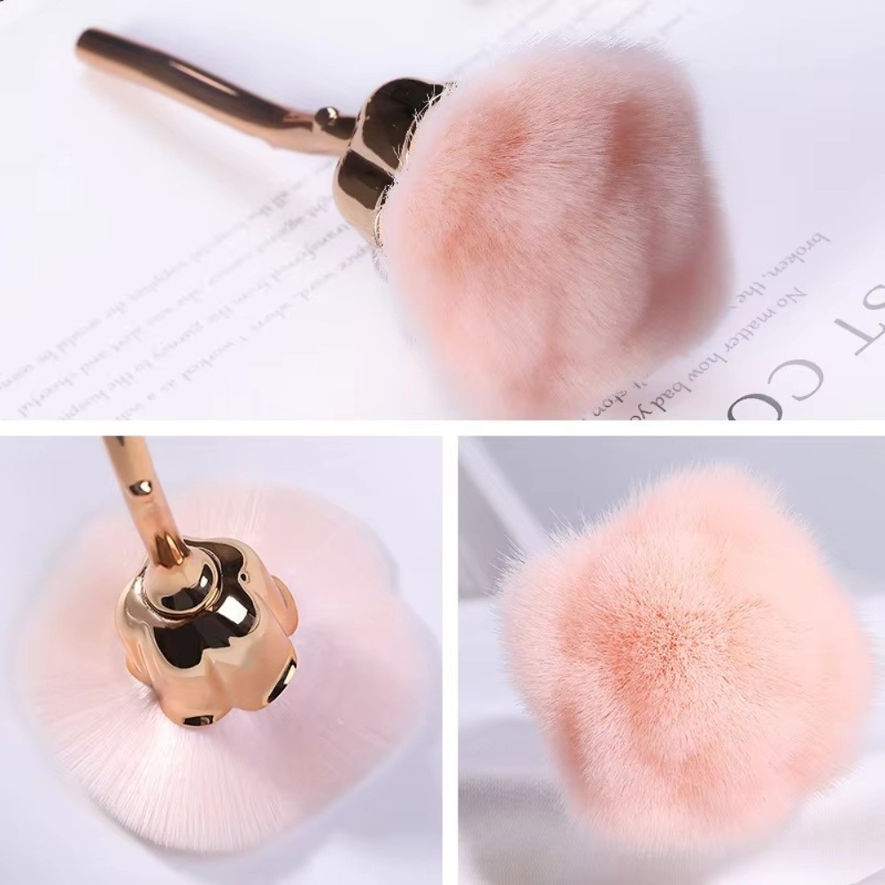 ゴールドローズ型フラワーネイルブラシ ソフトブラシ チークブ - Nail Art Rose Gold のレビューと価格