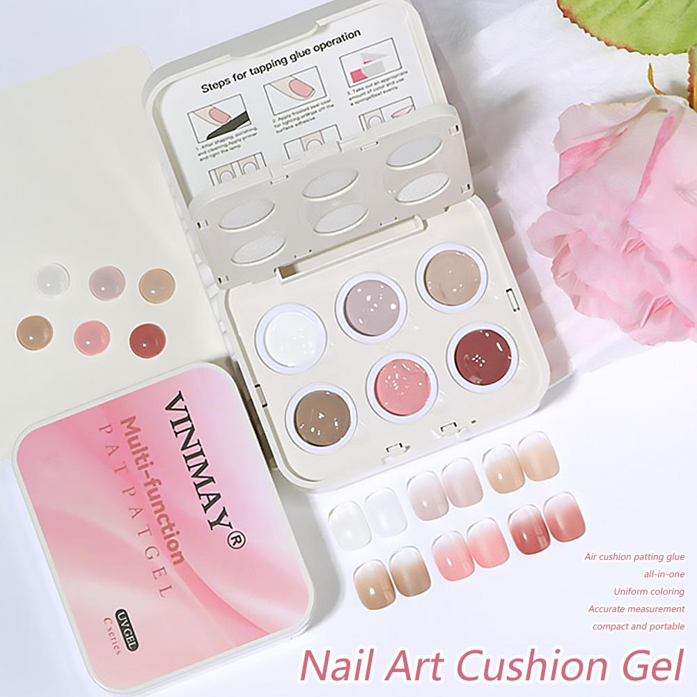 6色オンブレネイルグラデーションジェルポリッシュピンクブラッ - Nail Art Ombre Pink のレビューと価格