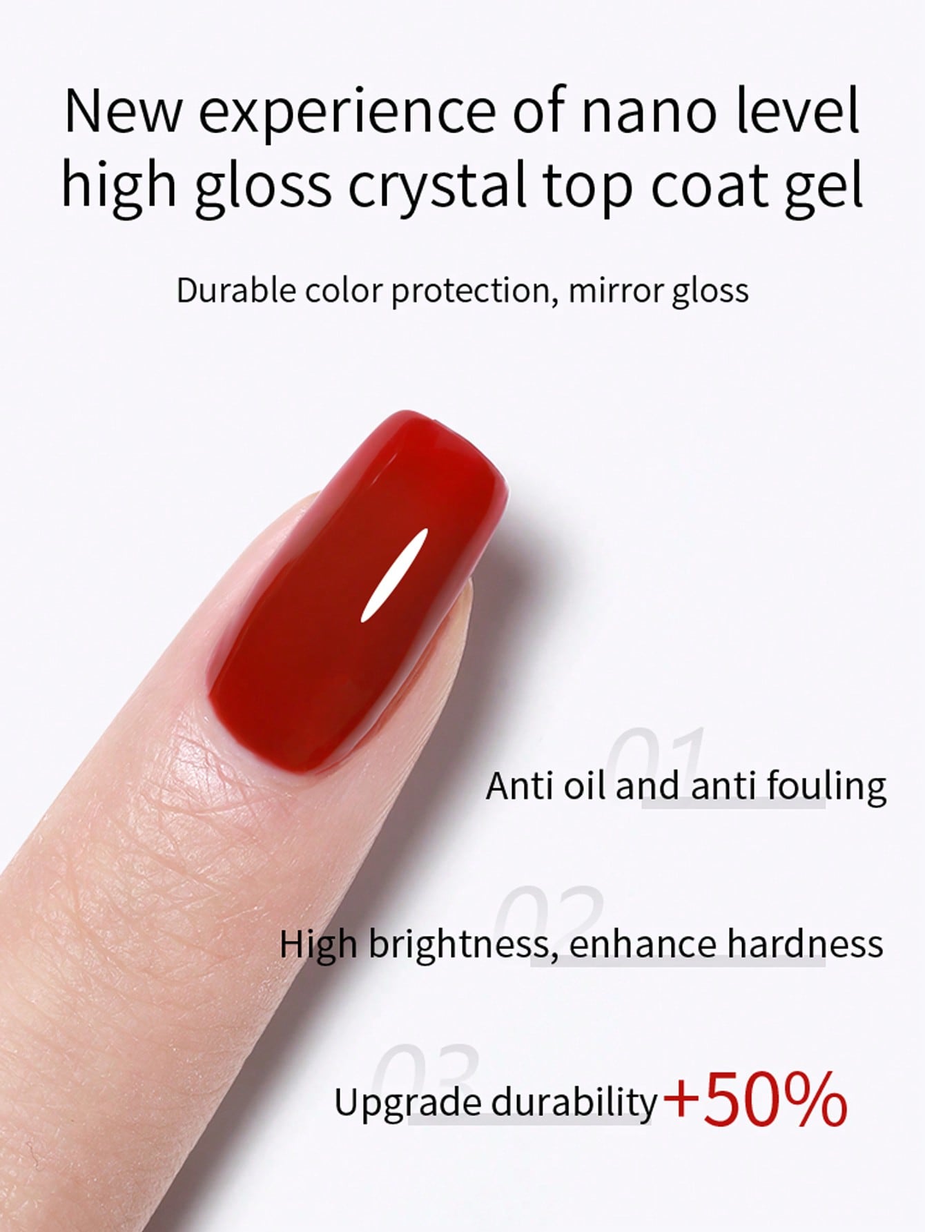 15ml高光沢クリスタルトップコートジェル 長持ちする光沢の - Gel Top Coat のレビューと価格