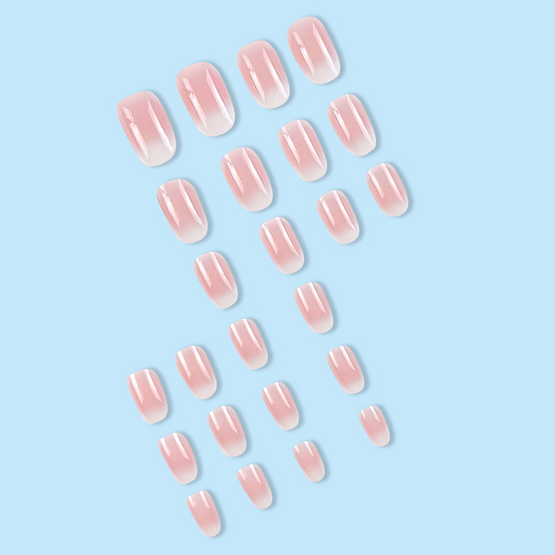 24 個オーバルショートピンクプレス爪シンプルオンブル春付け - Nail Art Ombre Pink のレビューと価格