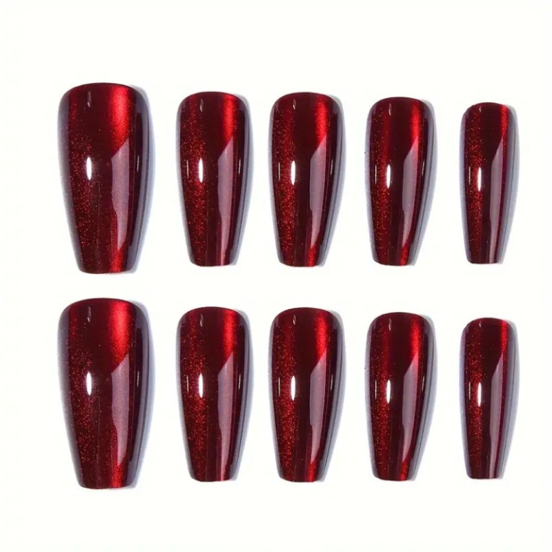24 個レッドキャッツアイ着用ネイルチェリーレッドキャッツア - Nail Art Red Cherry のレビューと価格