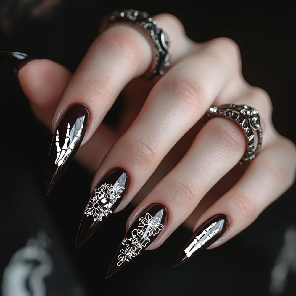 3 個ゴシックスカルネイルスタンパー 58 パターンホラース - Nail Art Gothic のレビューと価格