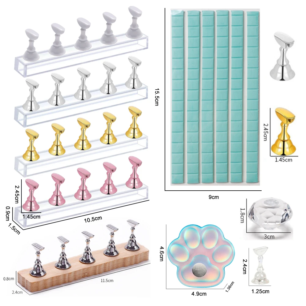 ネイルアート用磁気ディスプレイスタンド,金メッキ,シルバー, - Nail Art Rose Gold のレビューと価格