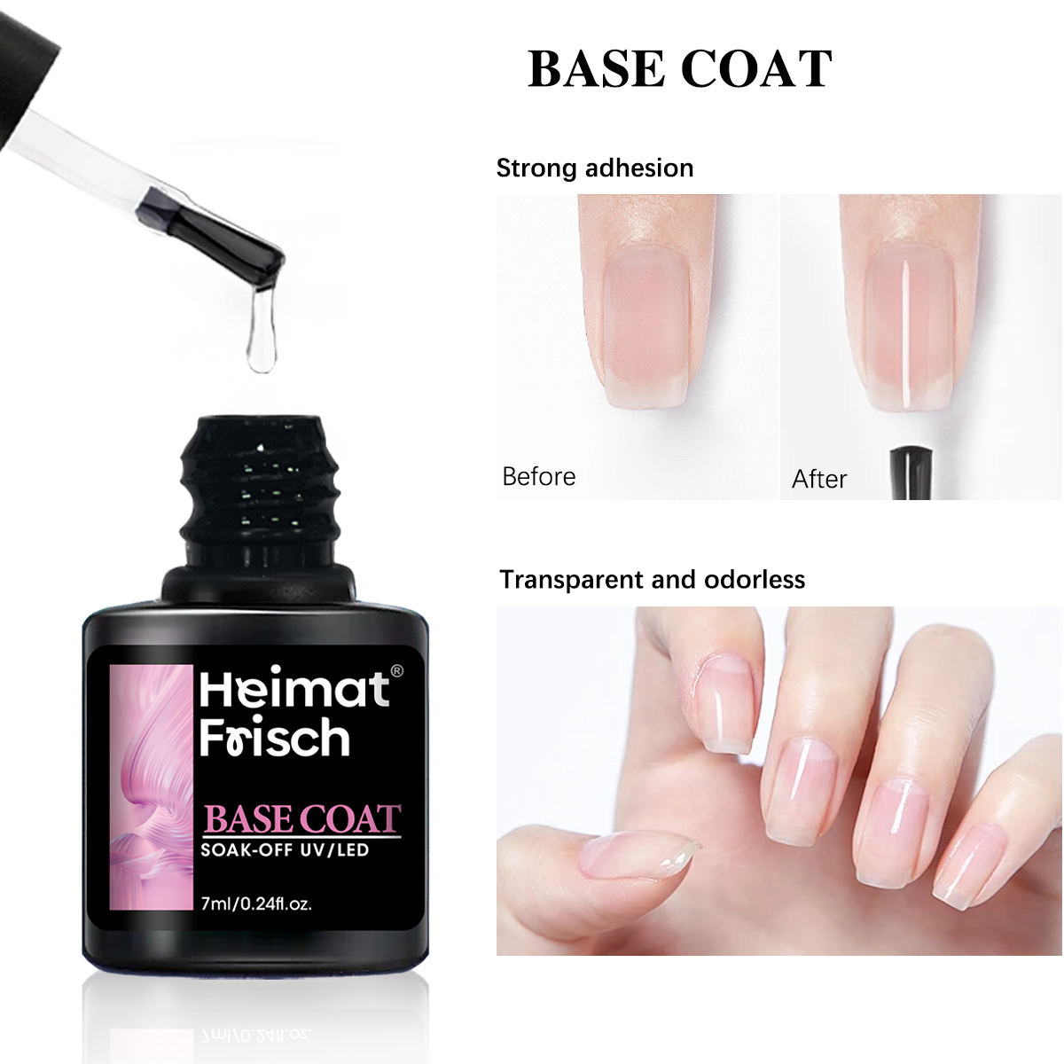 Heimat Frisch 3パック：ベースコート+トップコ - Gel Top Coat のレビューと価格