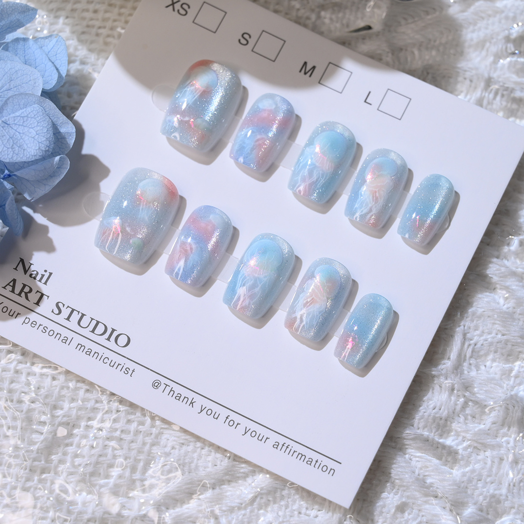 10枚入り レディース カラフル ドリーミー クラゲ 新作  - Nail Art Emerald のレビューと価格