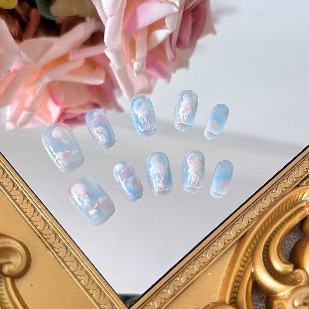 10枚入り レディース カラフル ドリーミー クラゲ 新作  - Nail Art Emerald のレビューと価格