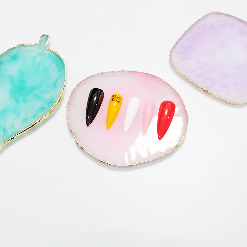 樹脂石カラーパレットジェルネイルポリッシュ混合描画ペイントプ - Nail Art Emerald のレビューと価格