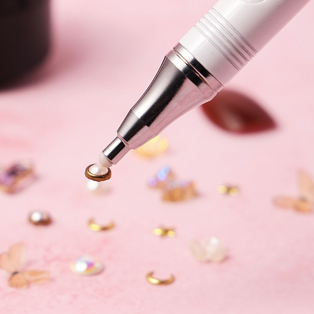 5D DIYダイヤモンドアートペン、詰め替え可能なワックス回 - Nail Art Emerald のレビューと価格