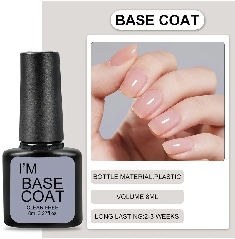 4 ピース/セットトップコートとベースコートクリアジェルネイ - Gel Top Coat のレビューと価格