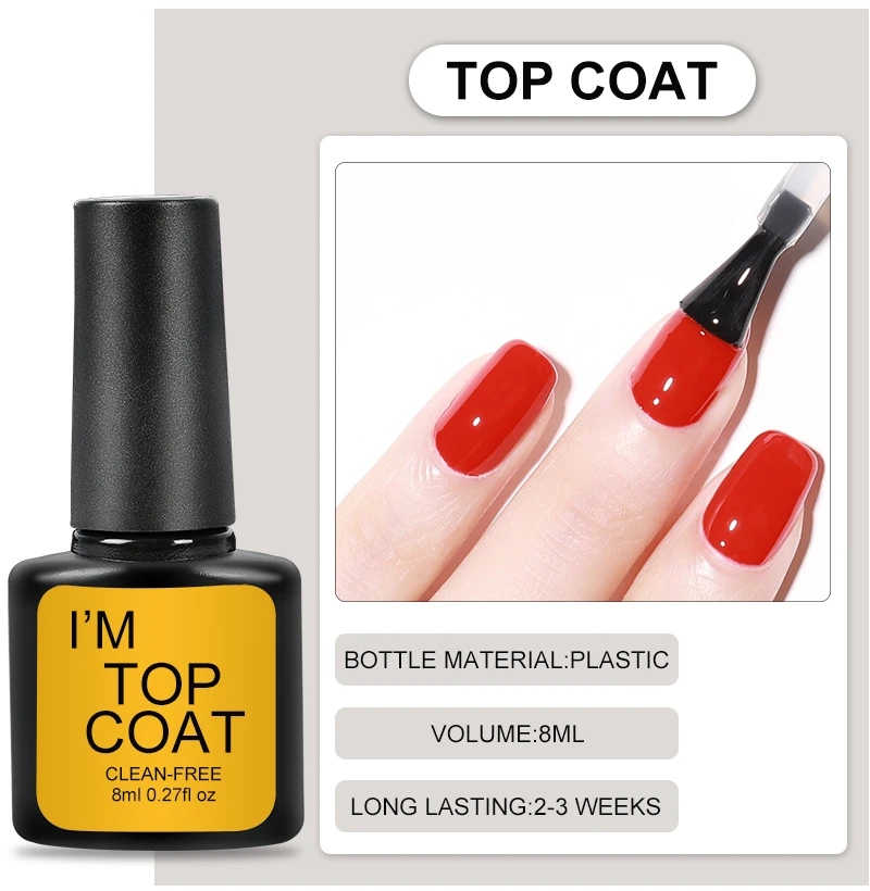 4 ピース/セットトップコートとベースコートクリアジェルネイ - Gel Top Coat のレビューと価格