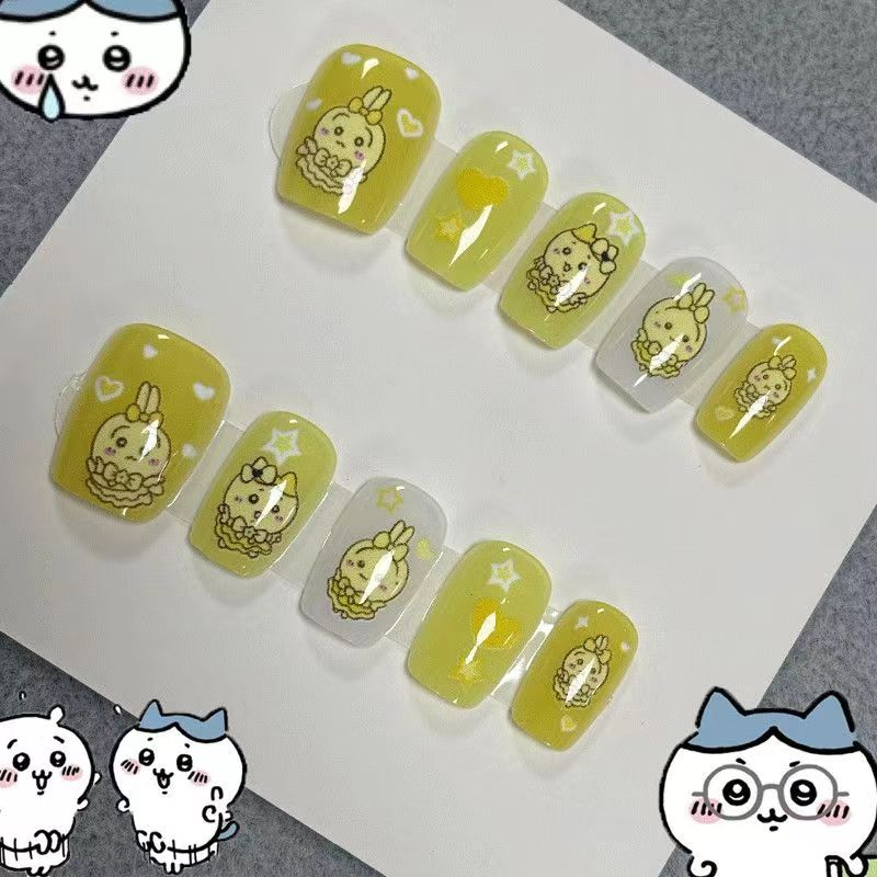 ネイルアート yiji ハチワレ Hachiware うさぎ - Nail Art Emerald のレビューと価格