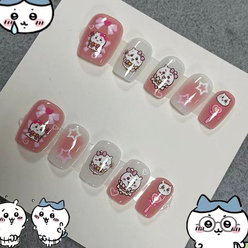 ネイルアート yiji ハチワレ Hachiware うさぎ - Nail Art Emerald のレビューと価格