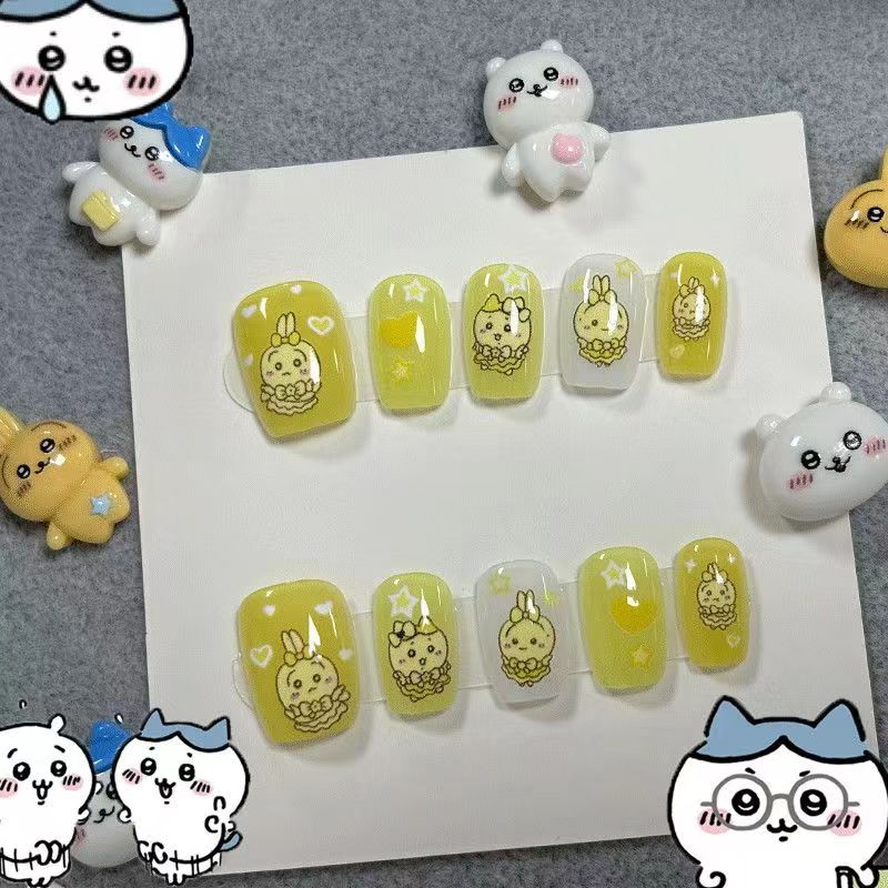 ネイルアート yiji ハチワレ Hachiware うさぎ - Nail Art Emerald のレビューと価格