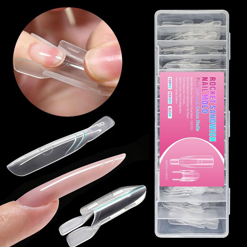 新しいサンドイッチデュアルネイルフォーム120個入り15サイ - Nail Extension Form のレビューと価格