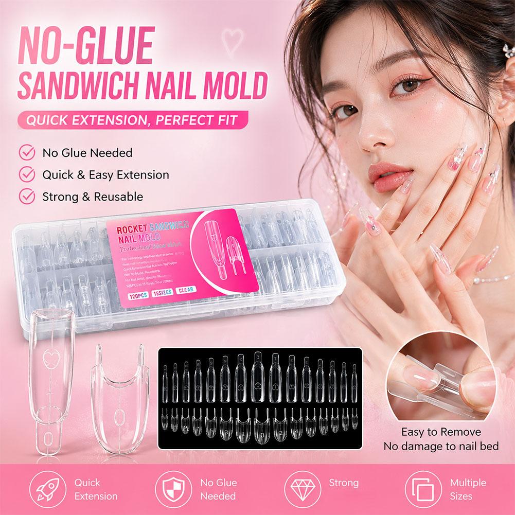 デュアルフォームネイルエクステンションモールドセット 120 - Nail Extension Form のレビューと価格