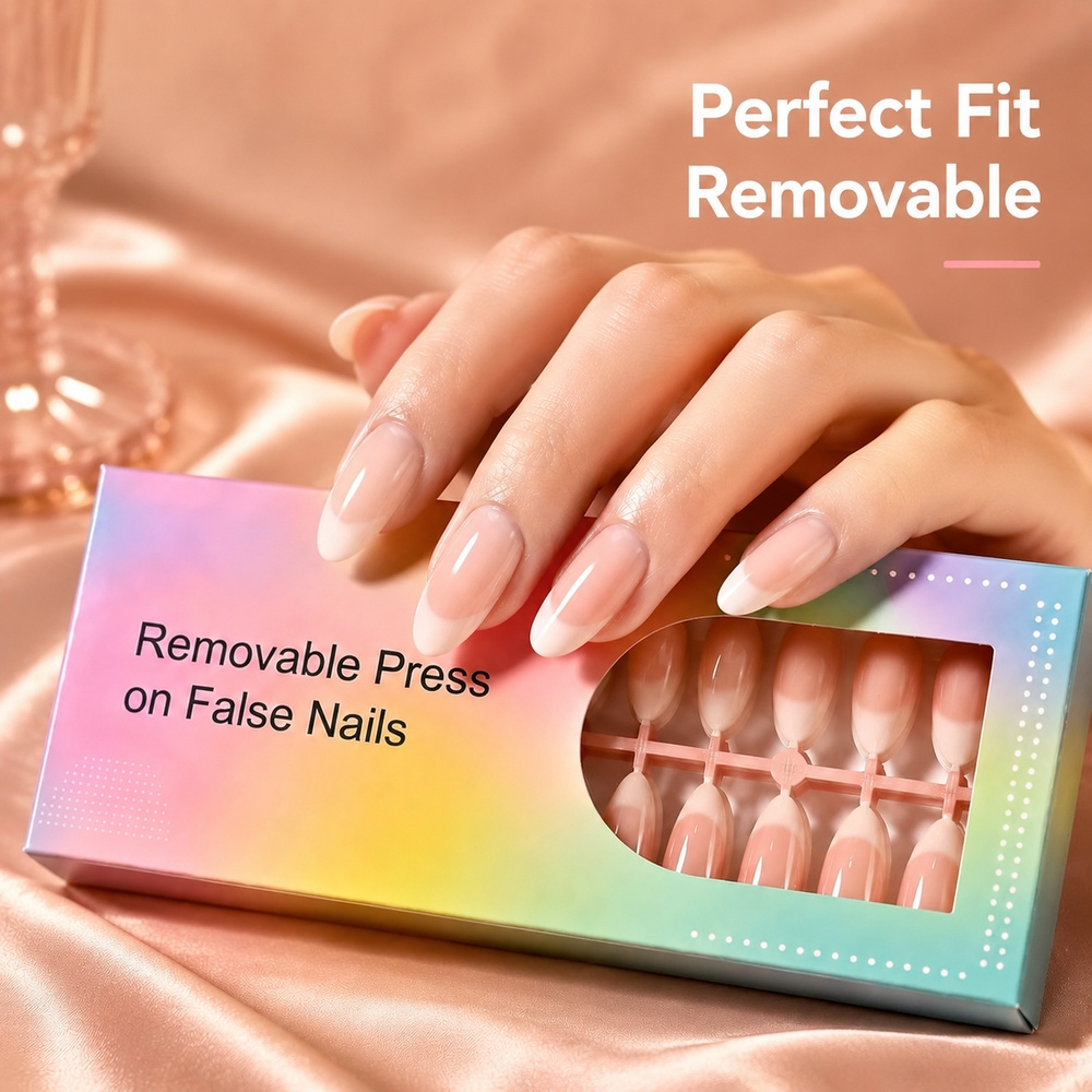 150個入り トレンドのフレンチオムブレアーモンド型プレスオ - Nail Art Ombre Pink のレビューと価格