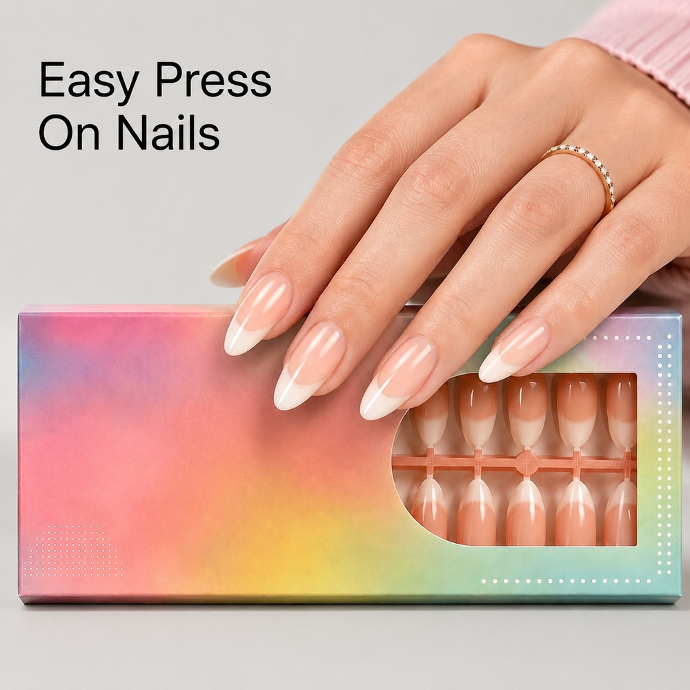 150個入り トレンドのフレンチオムブレアーモンド型プレスオ - Nail Art Ombre Pink のレビューと価格