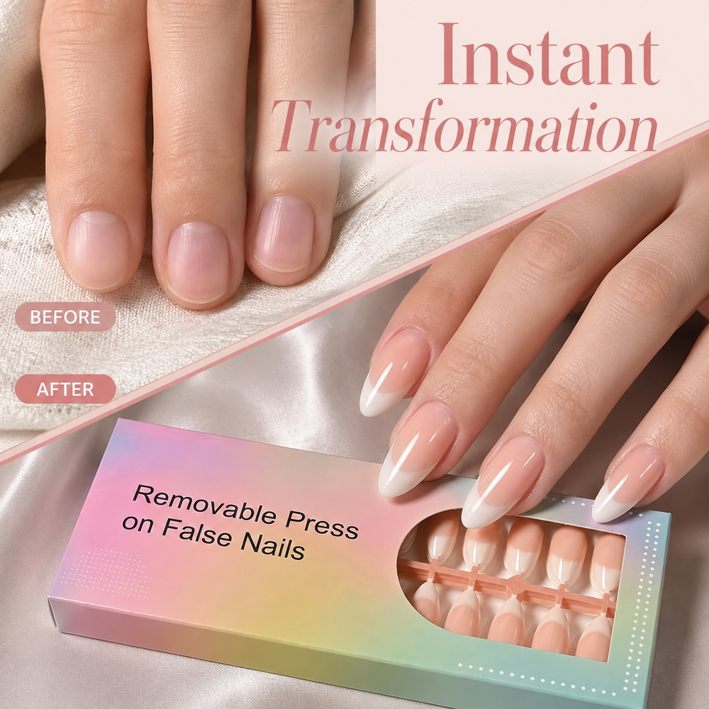 150個入り トレンドのフレンチオムブレアーモンド型プレスオ - Nail Art Ombre Pink のレビューと価格