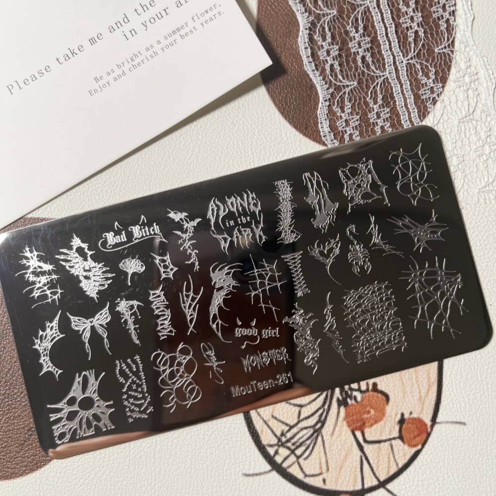 MouTeen259 ゴシックレースネイルスタンピングプレー - Nail Art Gothic のレビューと価格