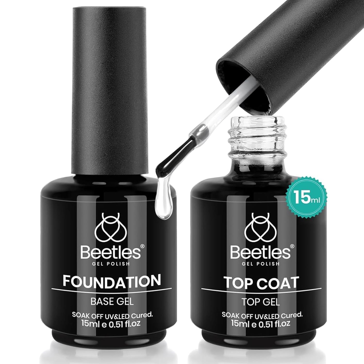 ビートルズ 2個入り 15ml ノンワイプジェル トップコー - Gel Top Coat のレビューと価格
