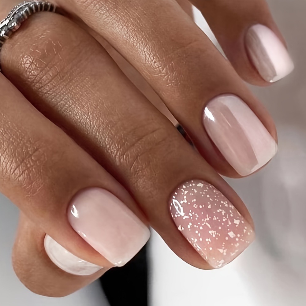 24枚入り シンプルなグラデーションスプリングネイル 甘くて - Nail Art Ombre Pink のレビューと価格