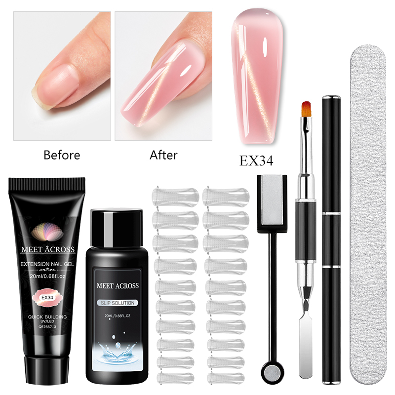 6個/セット 20ml キャッツアイ ポリネイルジェル エク - Nail Extension Form のレビューと価格